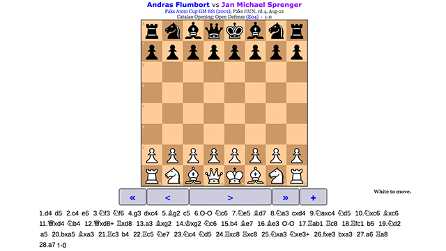 チェスの棋譜を見る