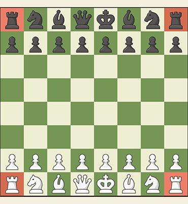 チェスのルークの初期位置